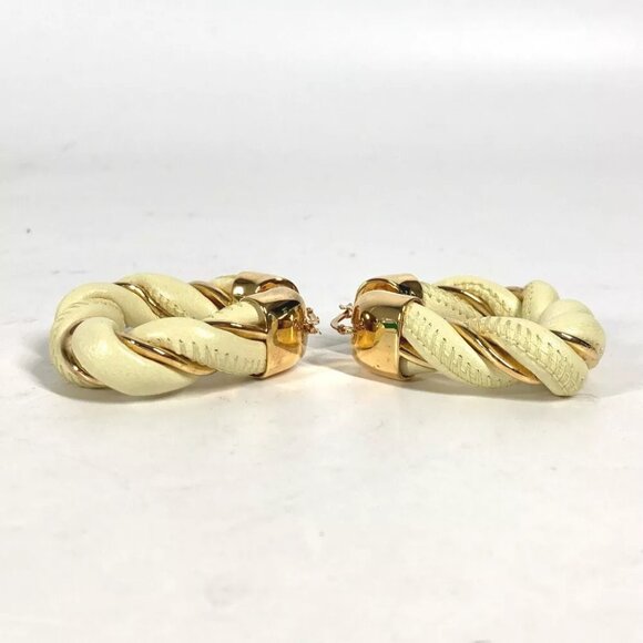 BOTTEGA VENETA Twisted Triangle Hoop Earrings Accessories Pierce - Picture 6 of 9